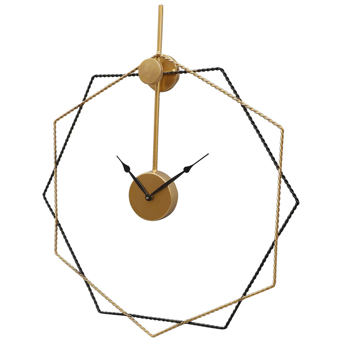 Black & Gold Angular Wall Clock