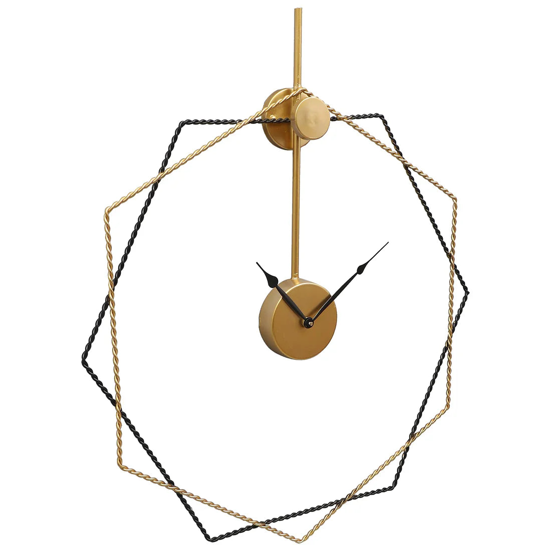 Black & Gold Angular Wall Clock
