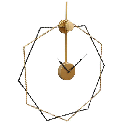 Black & Gold Angular Wall Clock