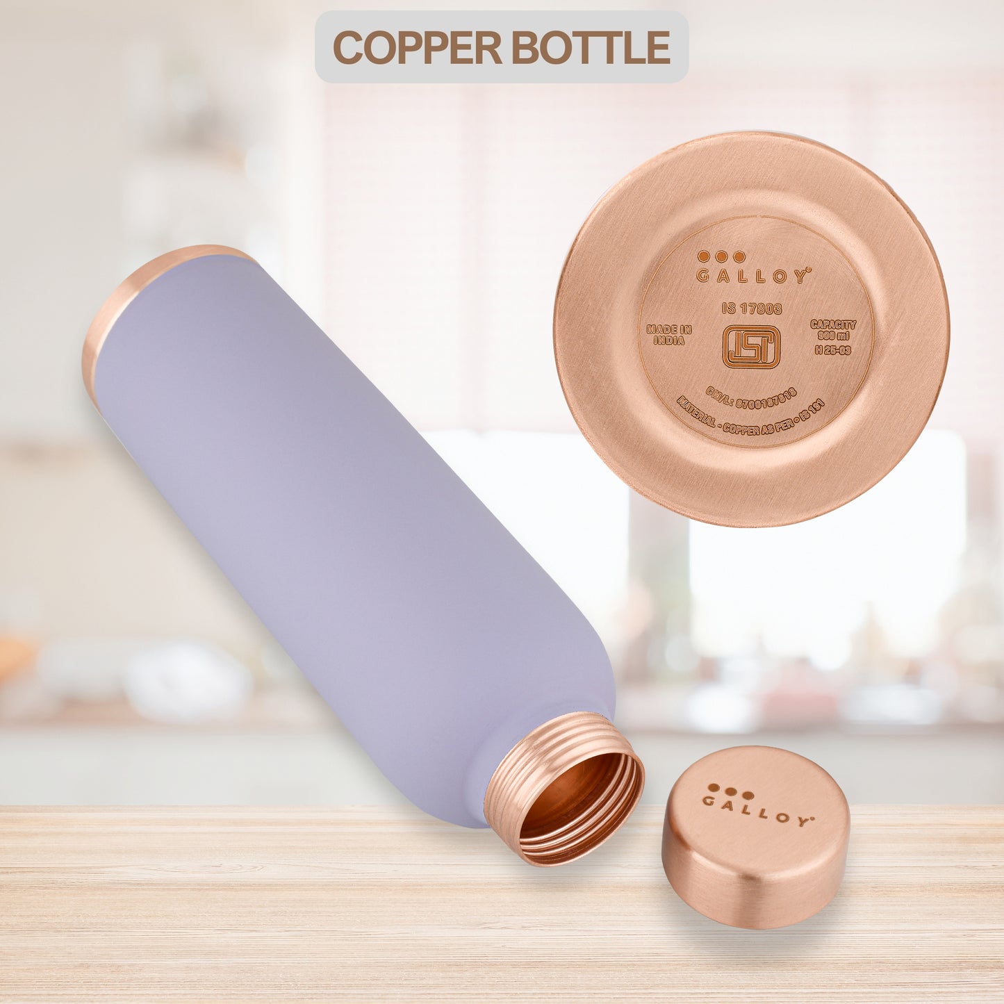 Galloy Copper Bottle – Lilac Matte