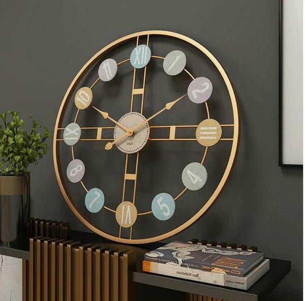 Colorful Numbers Wall Clock