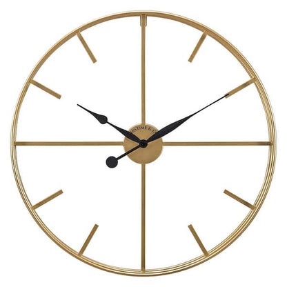 Golden Triple Ring Wall Clock