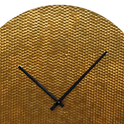 Golden Textured Designer Wall Clock