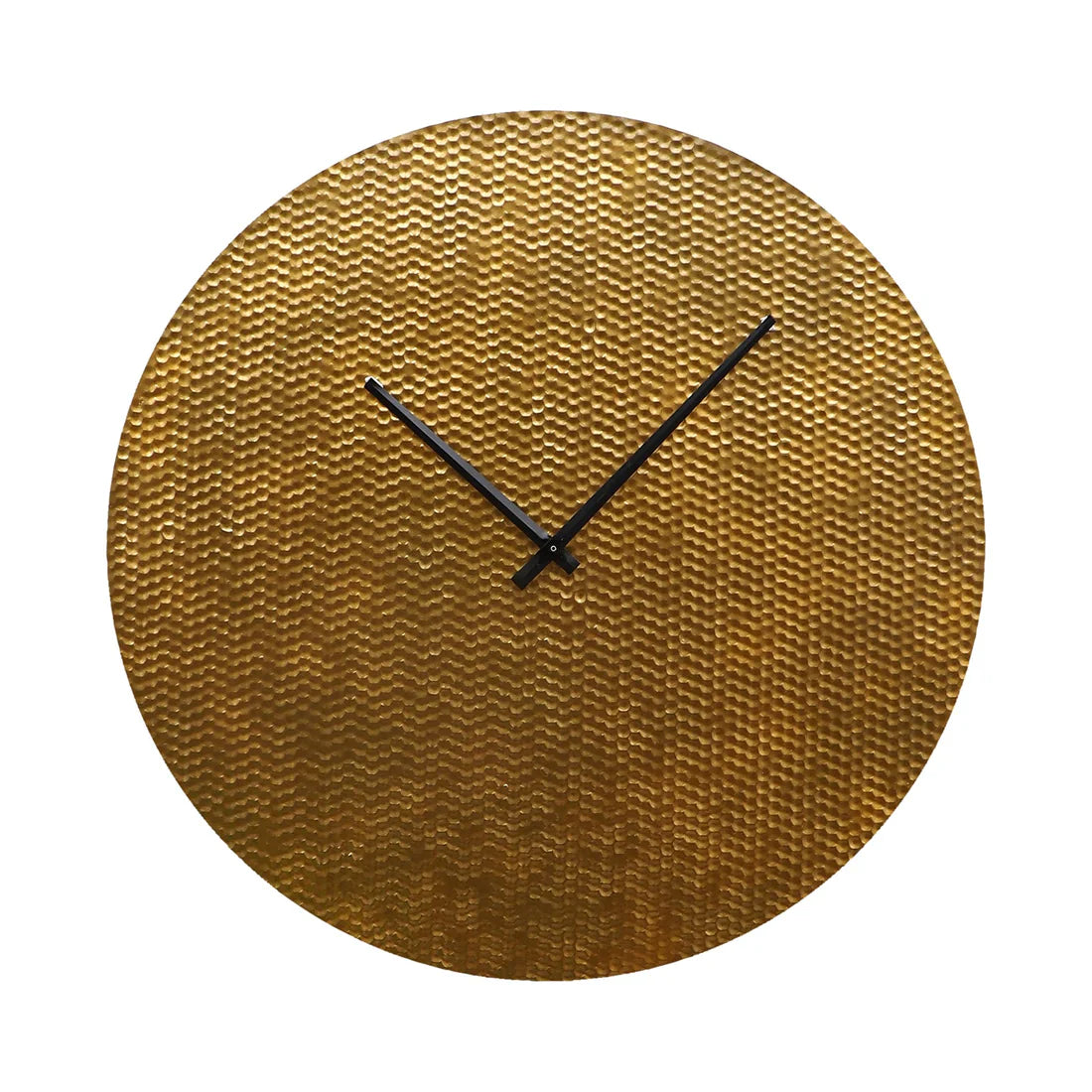 Golden Textured Designer Wall Clock