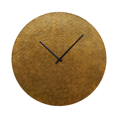 Golden Textured Designer Wall Clock
