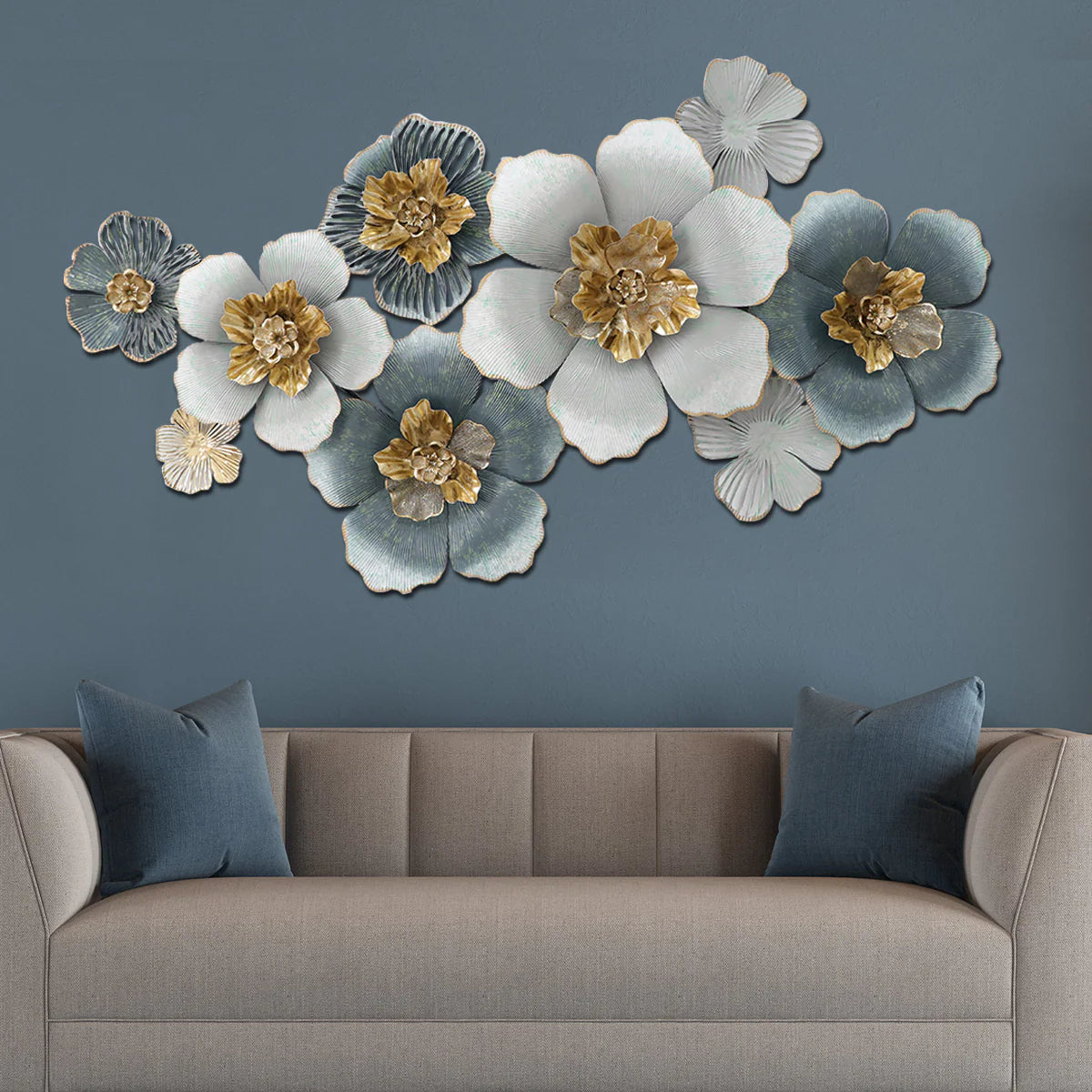 Idyllic Floral Fantasy Metal Wall Art Panel