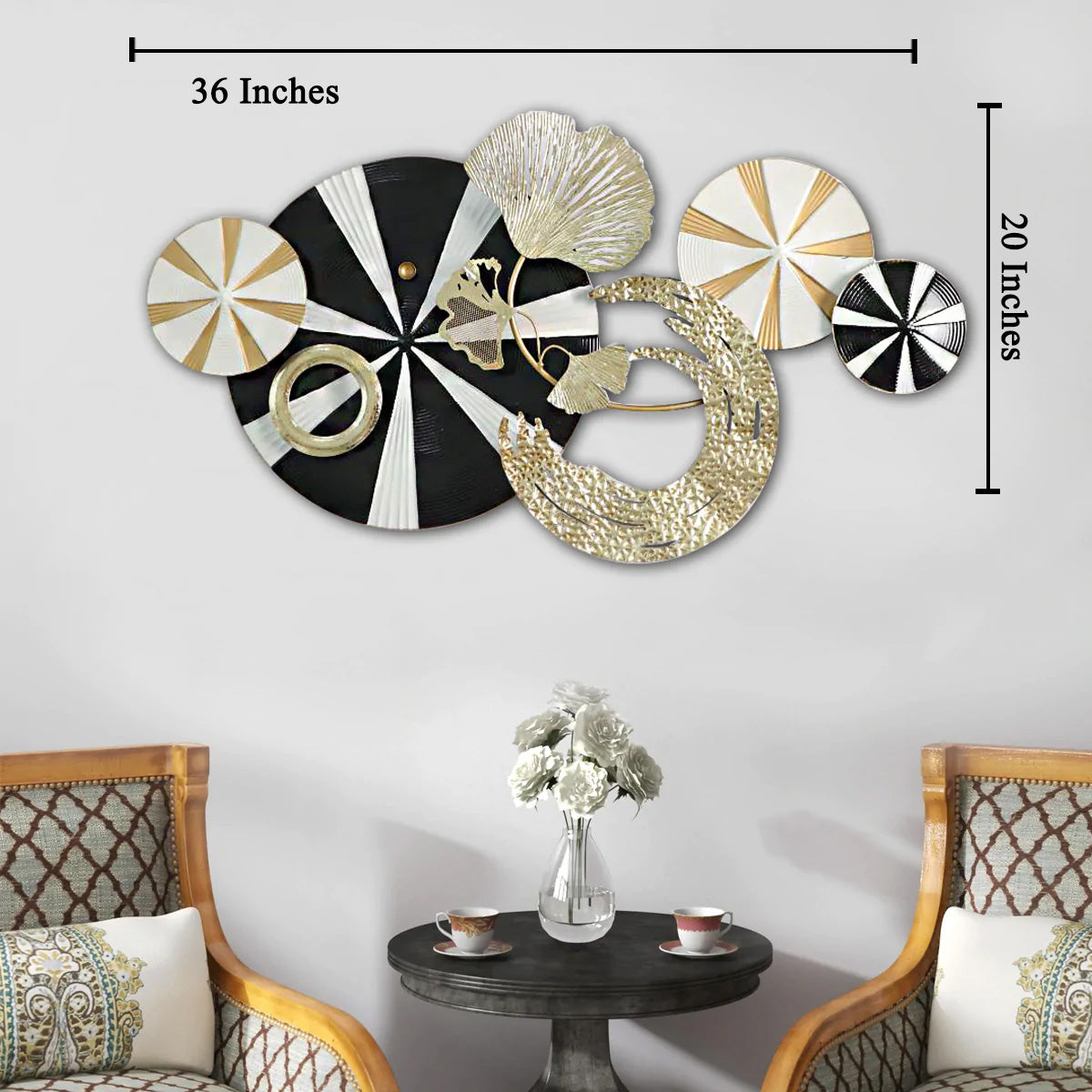 Magnificent Luminous Disc Metal Wall Art Panel