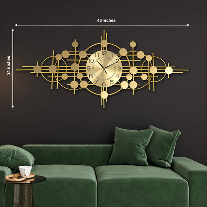 Metallic Burst Metal Art Wall Clock