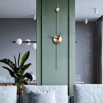 Minimal Slim Gold Wall Clock