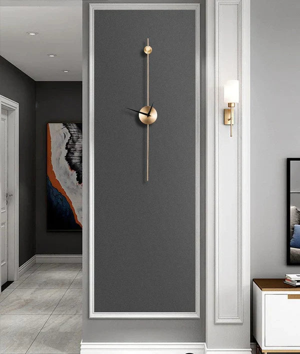 Minimal Slim Gold Wall Clock