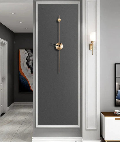 Minimal Slim Gold Wall Clock