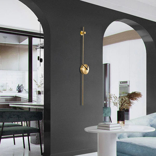 Minimal Slim Gold Wall Clock
