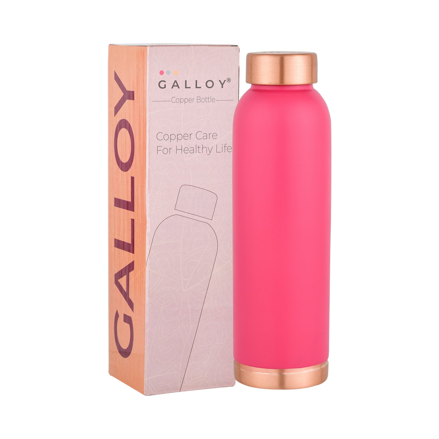 Galloy Copper Bottle – Coral Pink