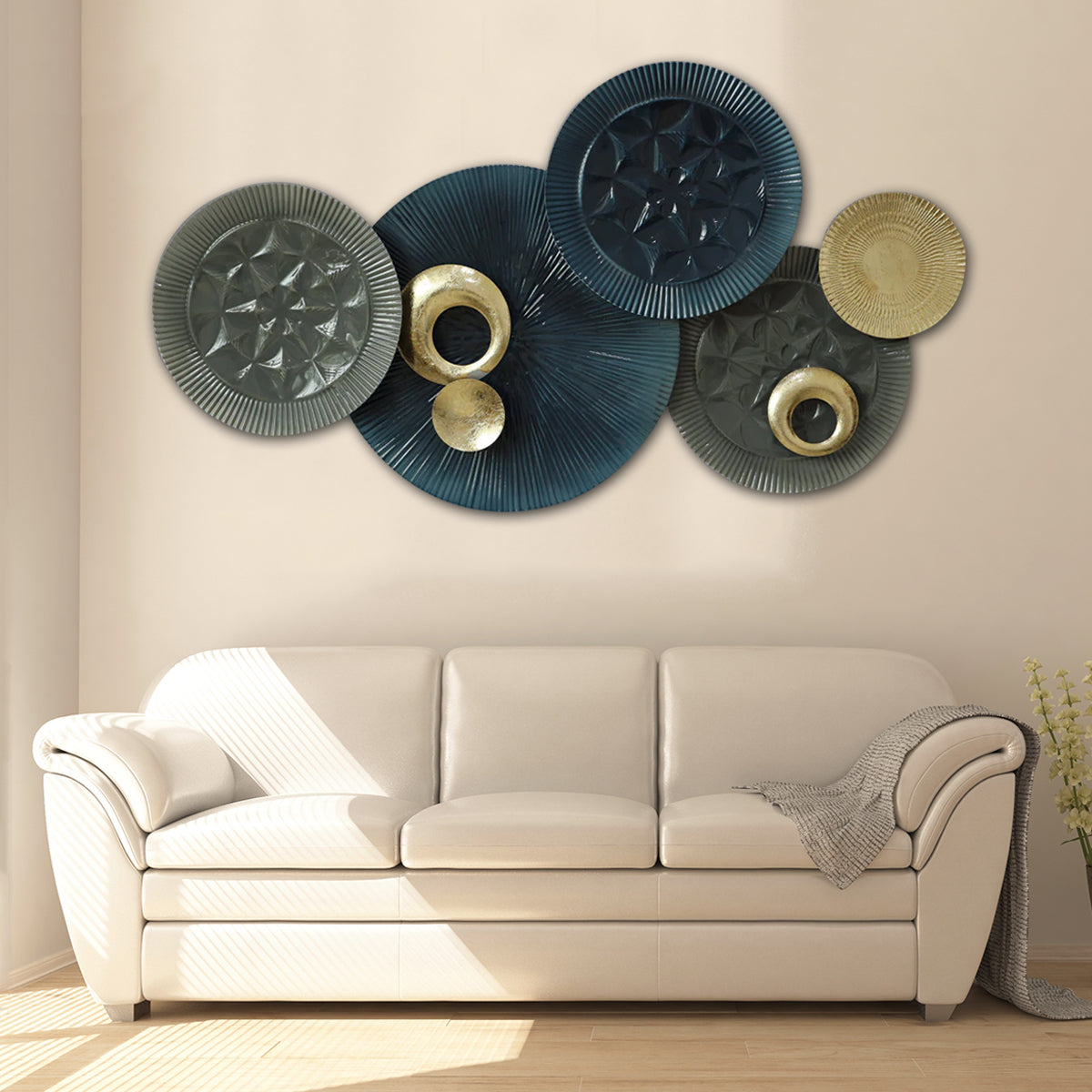 Renné Circular Discs Metal Wall Art