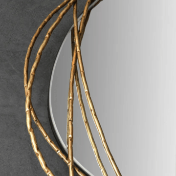 The Modern Metal Tube Decorative Wall Mirror
