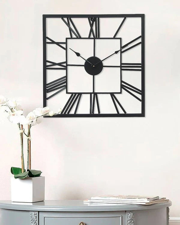 Square Roman Numbers Designer Wall Clock
