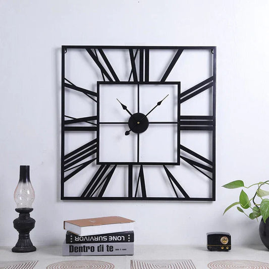 Square Roman Numbers Designer Wall Clock