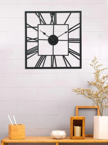 Square Roman Numbers Designer Wall Clock