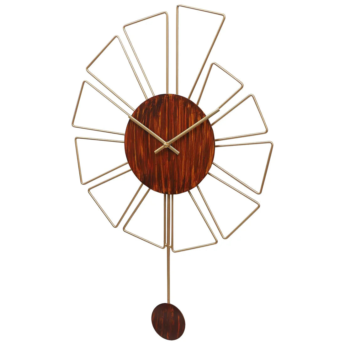 Brown & Gold Designer Pendulum Clock