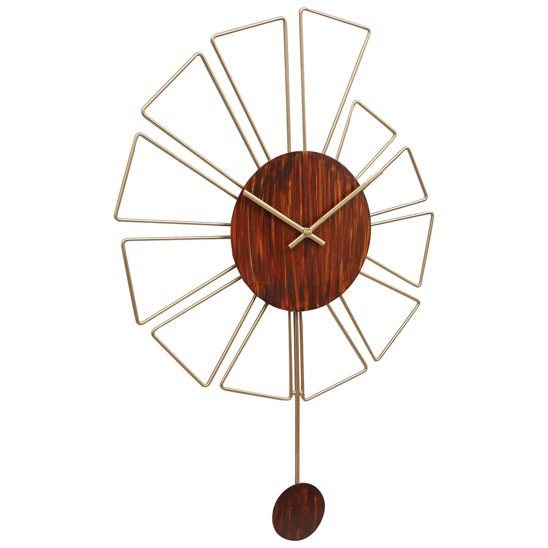 Brown & Gold Designer Pendulum Clock