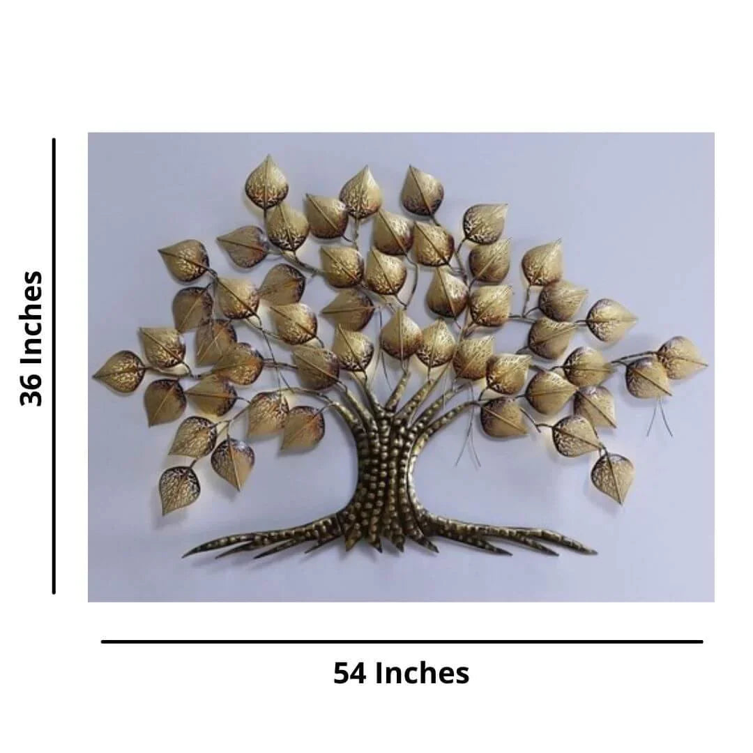 Galloy Metallic Wall Tree with LED ( 36 * 24 Inches )