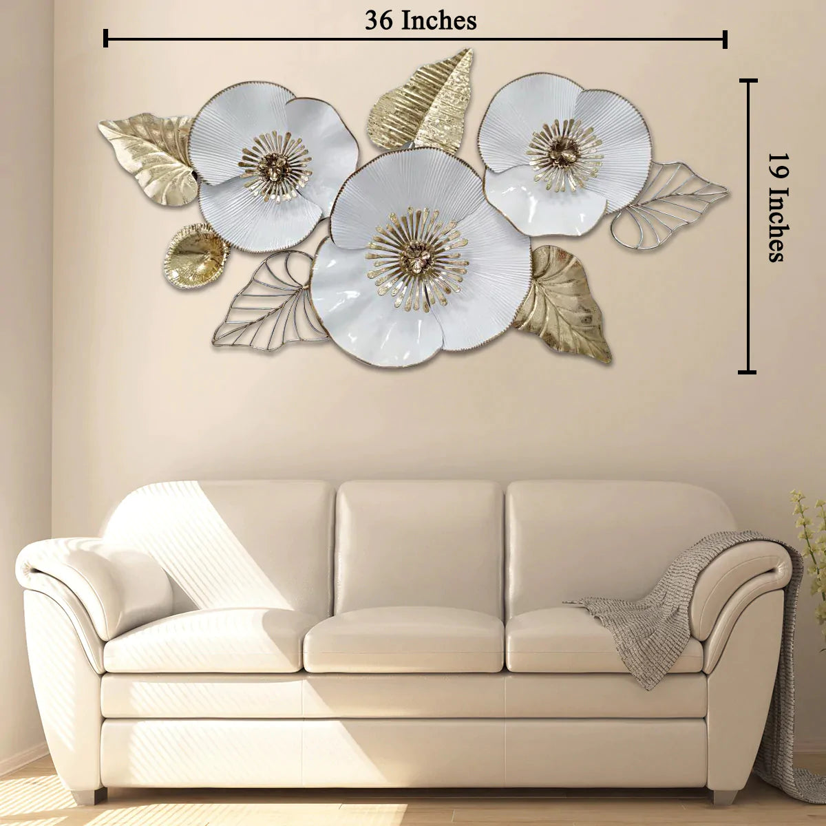 Galloy Wonderful White Blooms Wall Art Panel For Wall