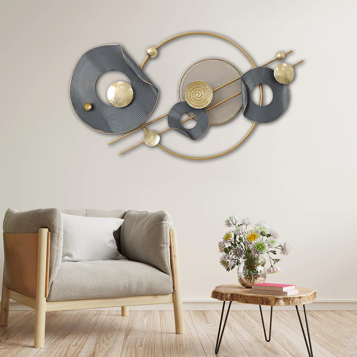 Galloy Rings of Fire Metal Wall Art Panel