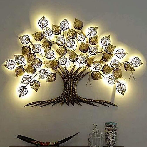 Galloy Metallic Wall Tree with LED ( 36 * 24 Inches )