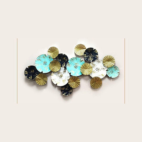 Galloy Wall Art Multicolor 17 Plates Abstract wall art (50 x 27 Inches)