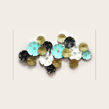 Galloy Wall Art Multicolor 17 Plates Abstract wall art (50 x 27 Inches)