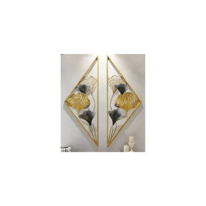 Galloy Special Split Diamond with Leaves Wall Art (12 x 30 Inches Each)
