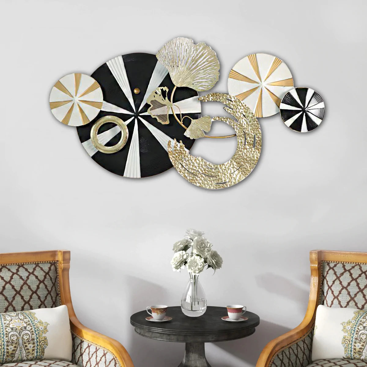 Galloy Magnificent Luminous Disc Metal Wall Art Panel