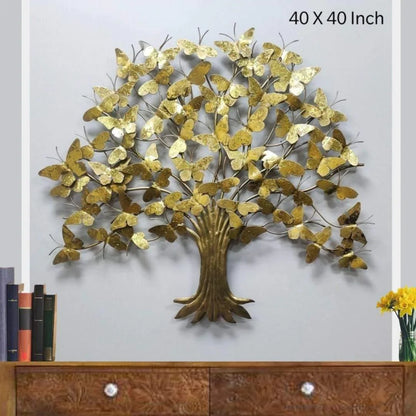 Galloy Metal Butterfly Tree Wall Art (40 x 40 Inches)