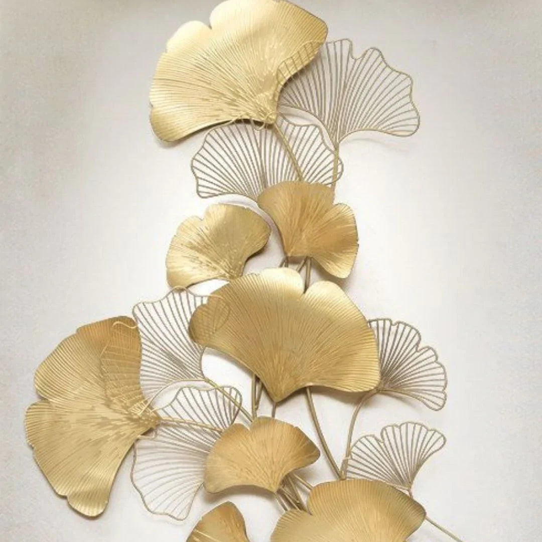 Galloy The Golden Metallic Furrow Vertical wall art (48 x 32 Inches)