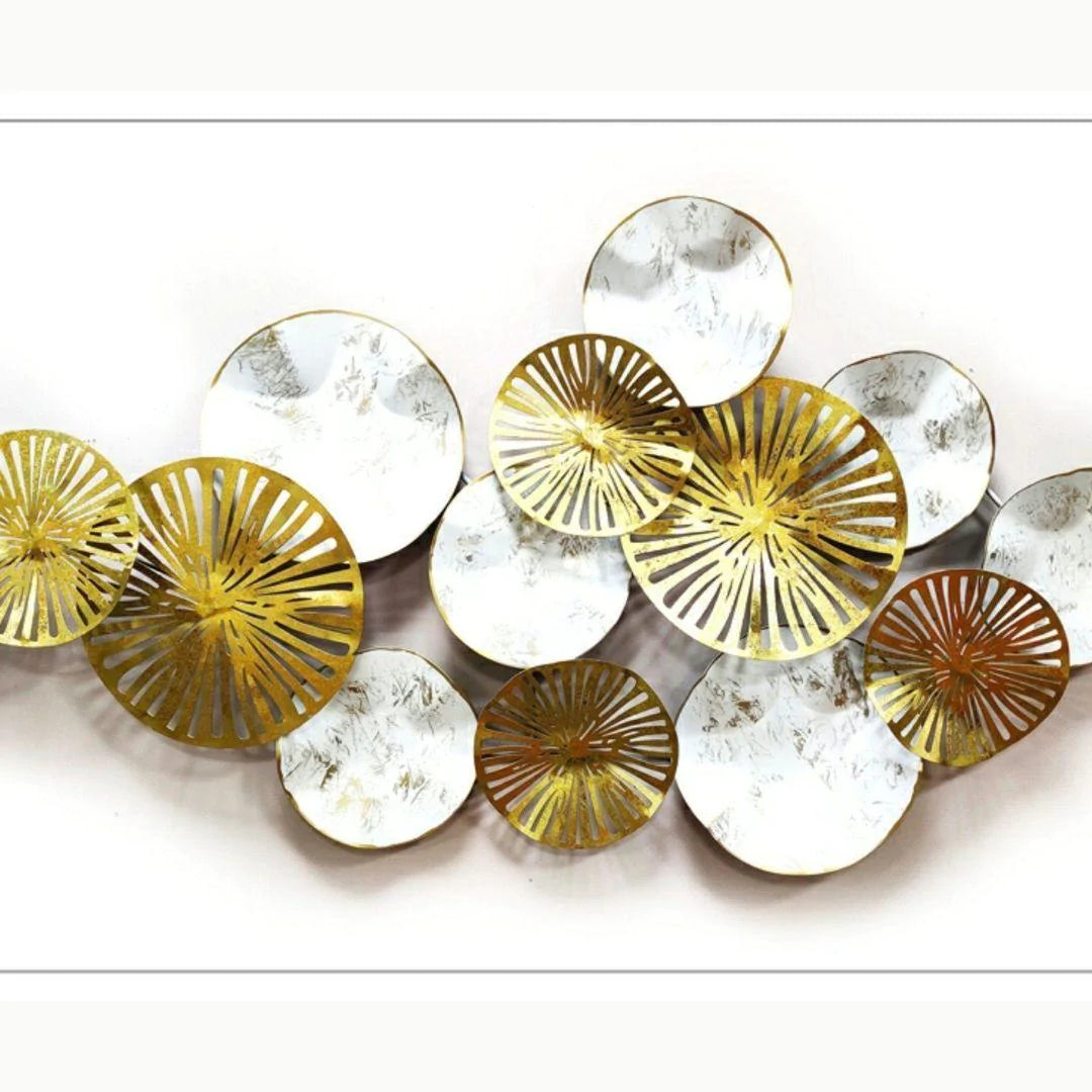 Galloy Special Golden white metal art (52 x 26 Inches) For Walls