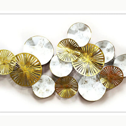 Galloy Special Golden white metal art (52 x 26 Inches) For Walls