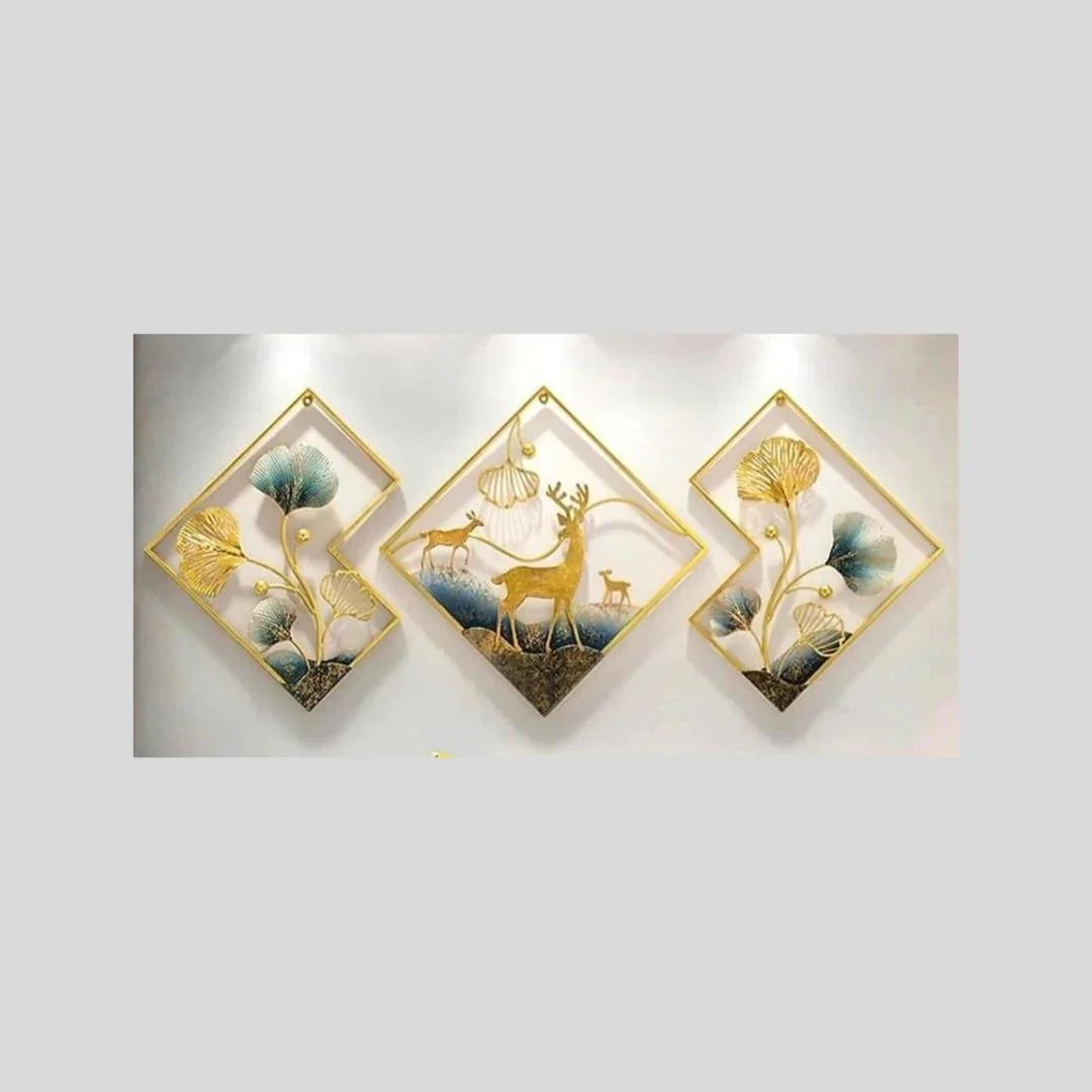 Galloy Special Wandering Deer Diamond Nature Wall Art (21 x 21 Inches)