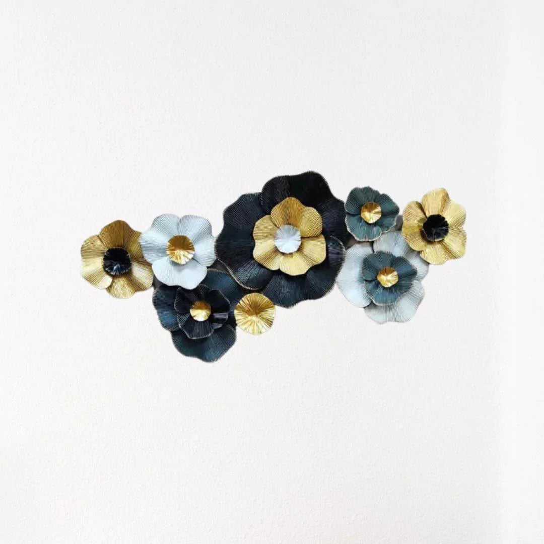 Galloy Big Iron Metal Flower Wall Art (49 x 23 Inches)