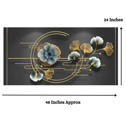 Galloy Special Musical Flower With Leaves Wall Art (48 x 24 Inches)
