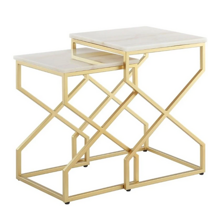 Galloy Marbel Side Table Set Of 2