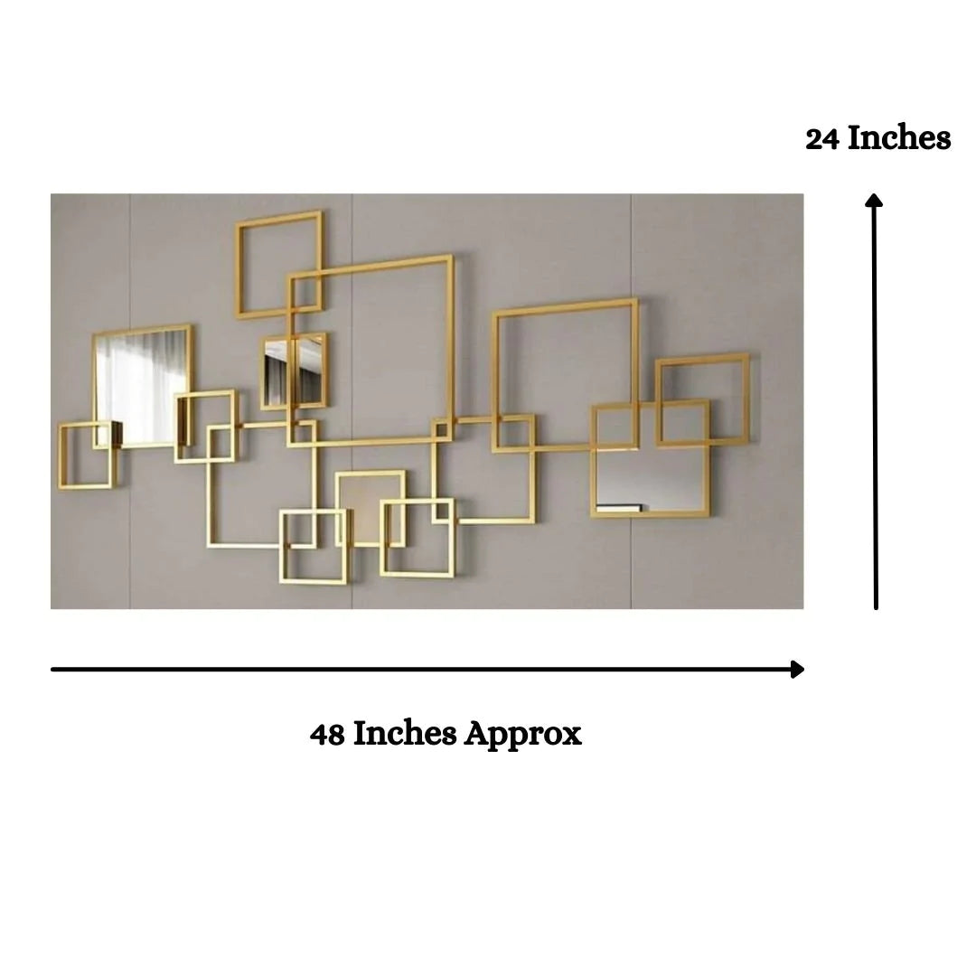 Galloy Special Multiple Golden Frames wall art (48 x 24 Inches)