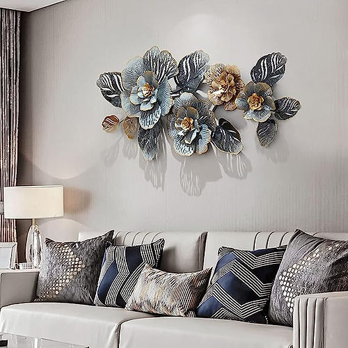 Night Flowers Metal Wall Art Panel 125