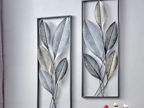 Galloy Set of 2 vertically framed wall design (12 x 30 Inches Each)