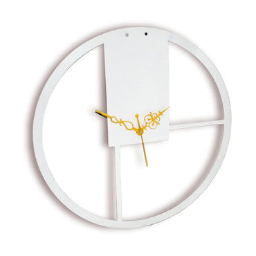 White Cutout Designer Wall Clock