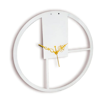 White Cutout Designer Wall Clock