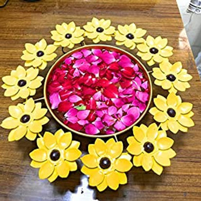 Galloy Beautiful Big Size Metal Lotus Flower Urli/uruli for Floating Flowers