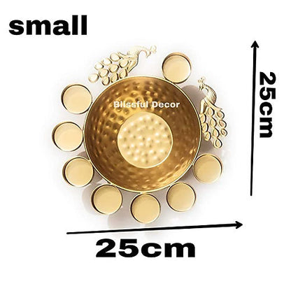 Galloy Designer Decorative Urli Set Beautiful Handcrafted Bowl - Set of -3 Gold