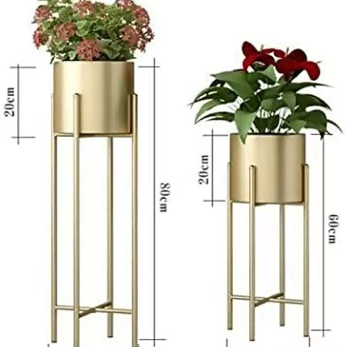 Galloy Plant Container Set (Pack of 2, Metal)