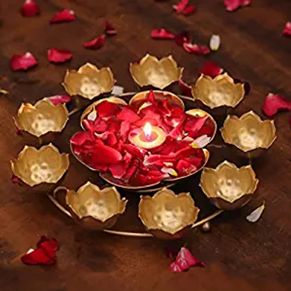 Galloy Metal Bowl Shaped Urli for Diwali Home Décor//Gifting//Showpiece