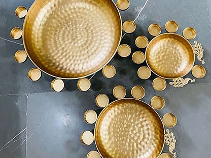 Galloy Handicrafts Peacock Decorative Urli Beautiful Bowl for Floating Flowers